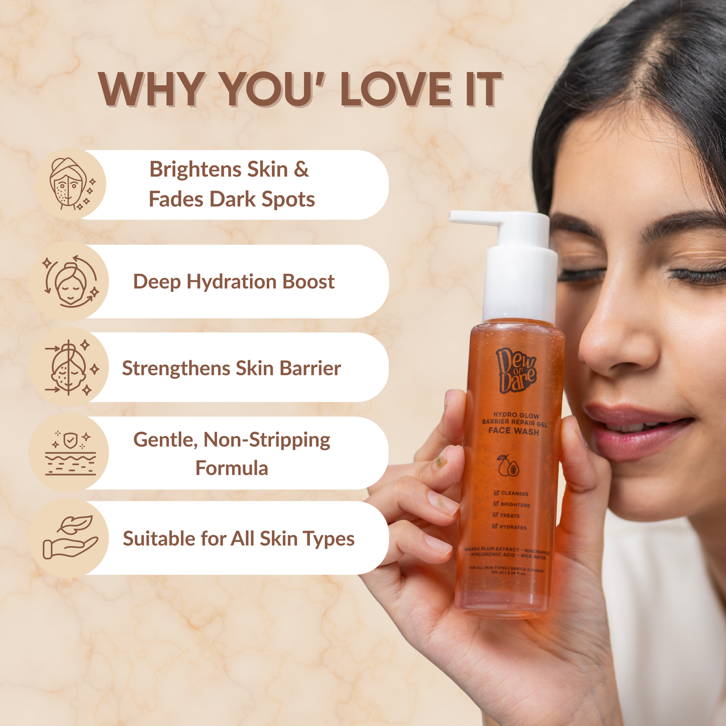 HydroGlow Barrier Repair Gel Face Wash