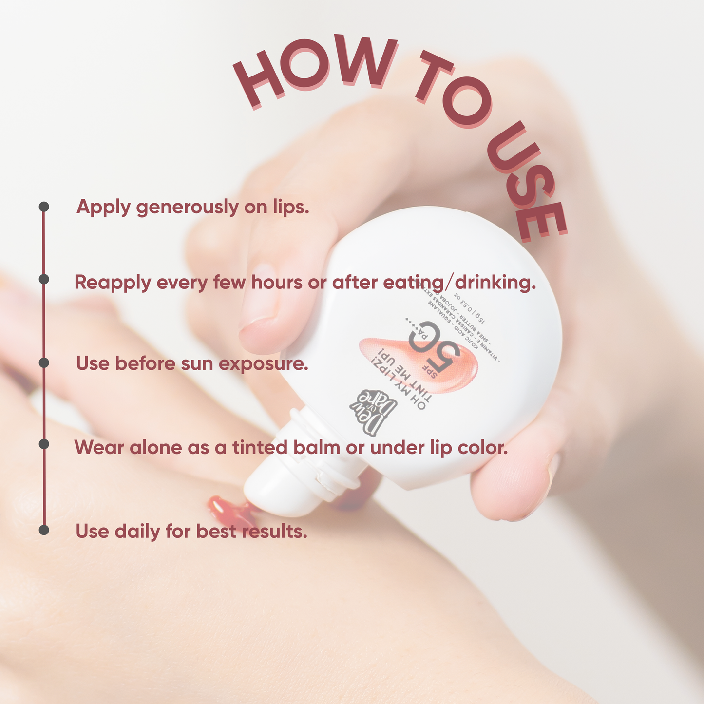 Oh My Lipz!! Tint Me Up! with SPF 50 , PA ++++